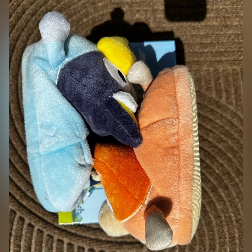 Cute Super Cozy Bluey Cartoon Character Plush Slippers‎ Coastal Cottagecore